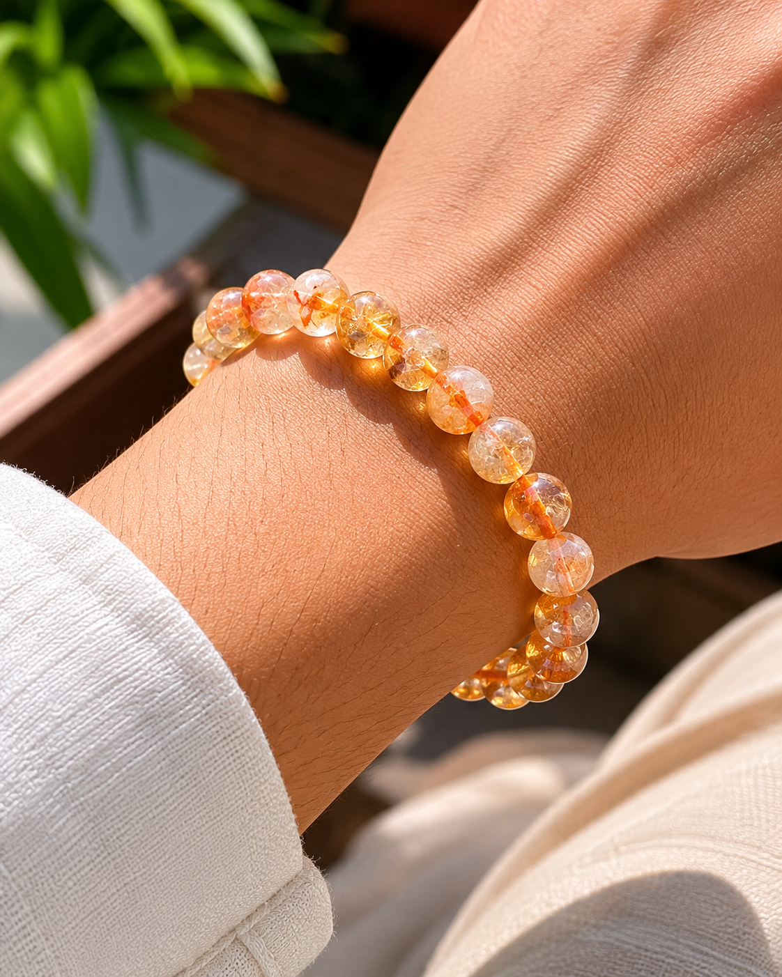 Citrine Stone Quartz Bracelet